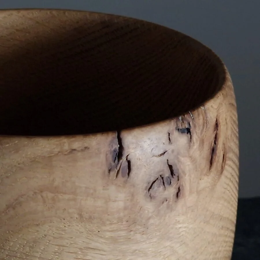 Detail of deep oak Vessel