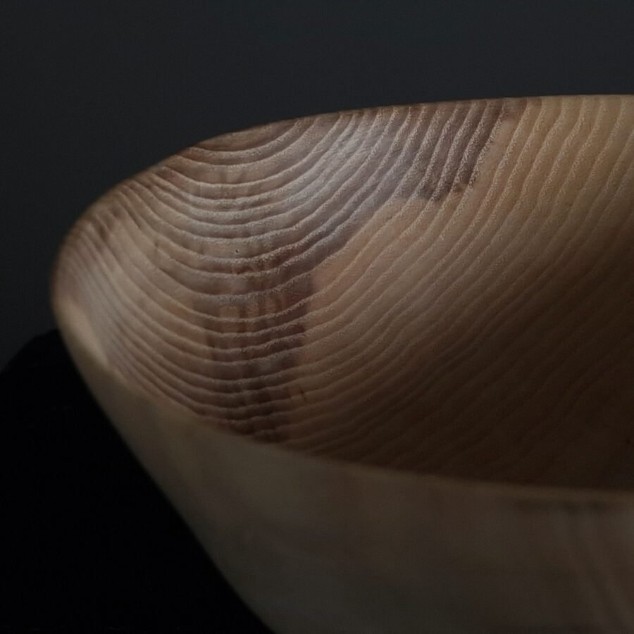 close up - Wooden Ash Bowl