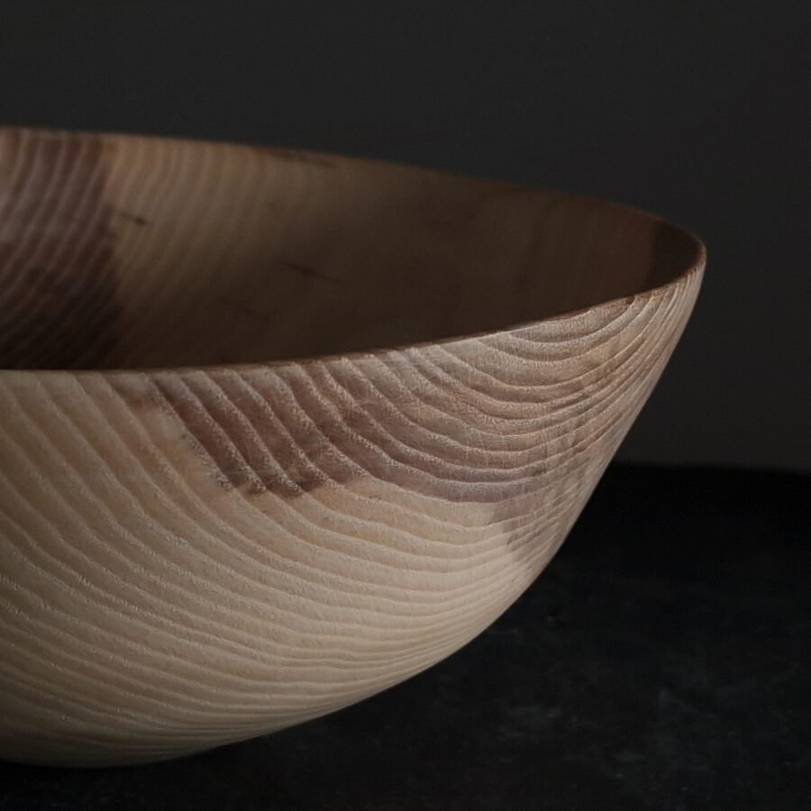Close up detail - wooden ash bowl