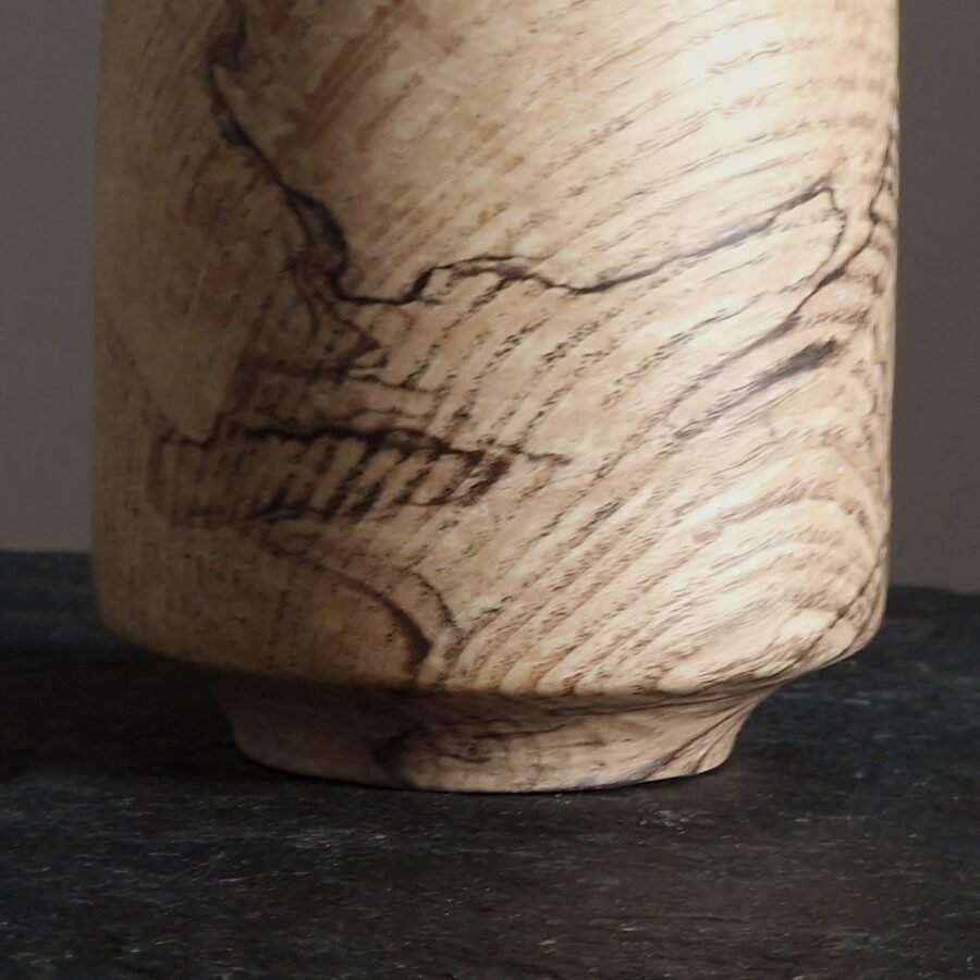 Detail of grain on spalted ash vessel