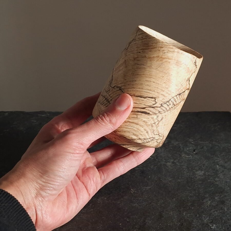 Spalted ash wooden vase/vessel