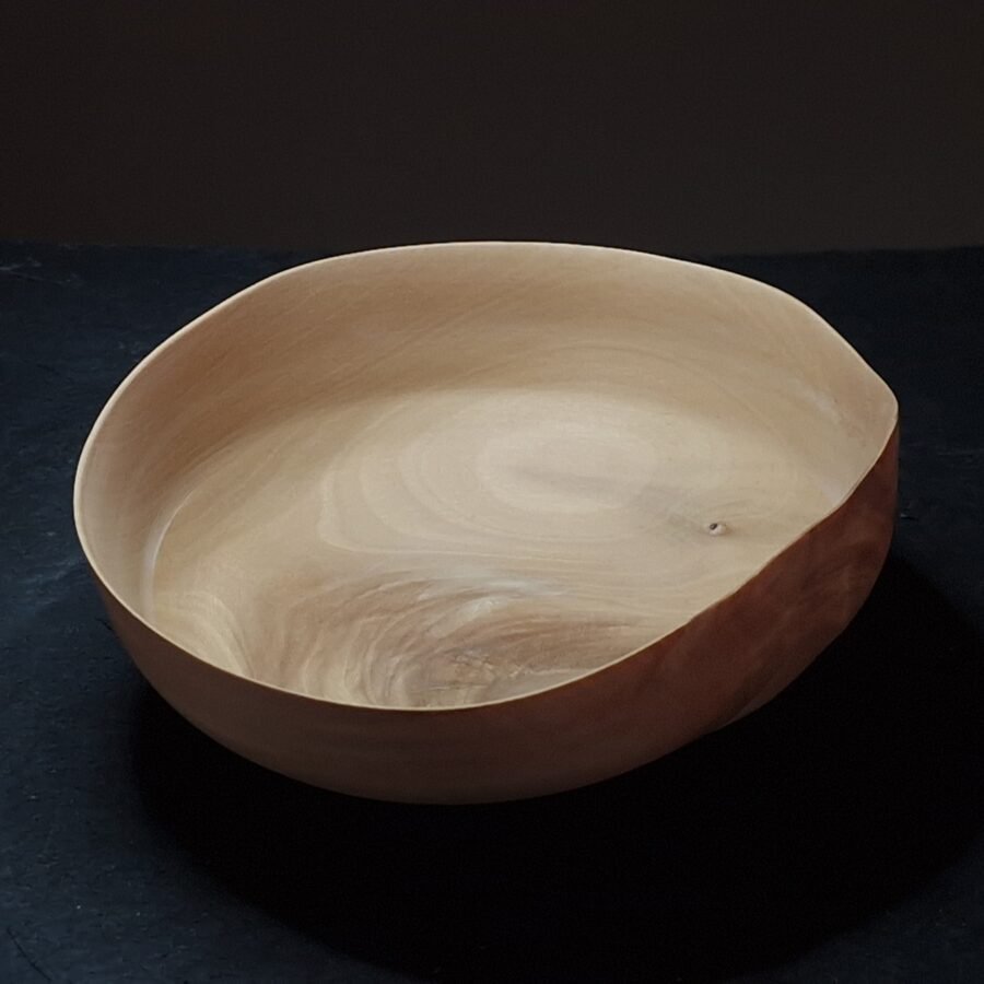 Fine and thin walled birch bowl