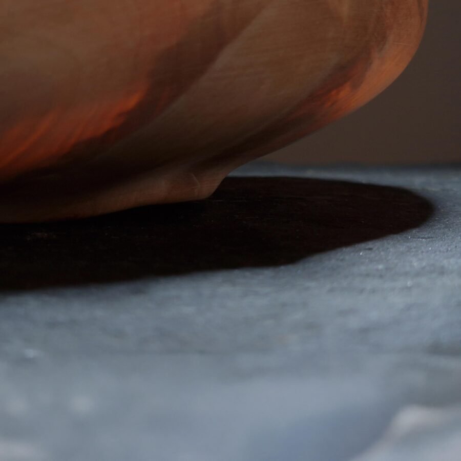 close up - thin walled birch bowl