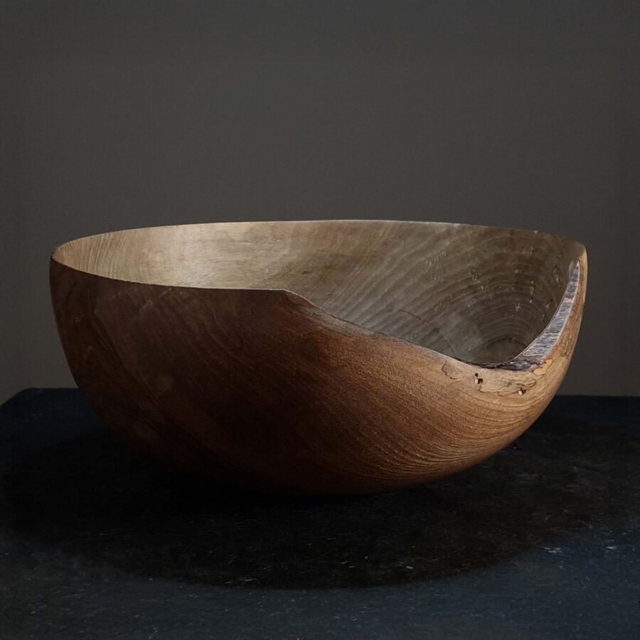 Walnut Wood Bowl with Live Edge