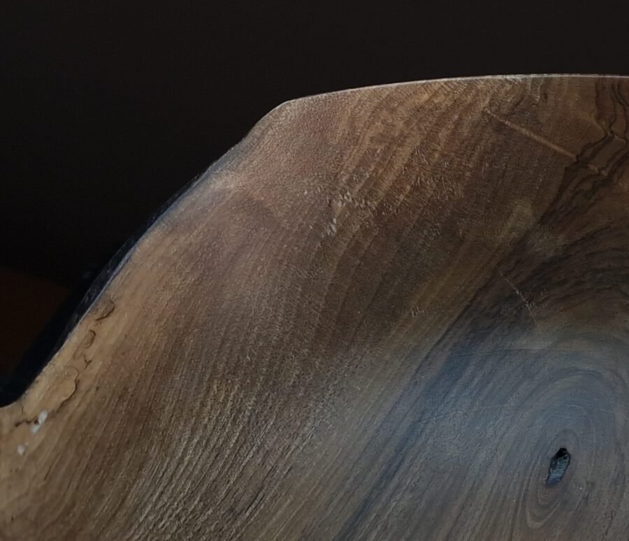 Walnut Wood Bowl Edge Detail