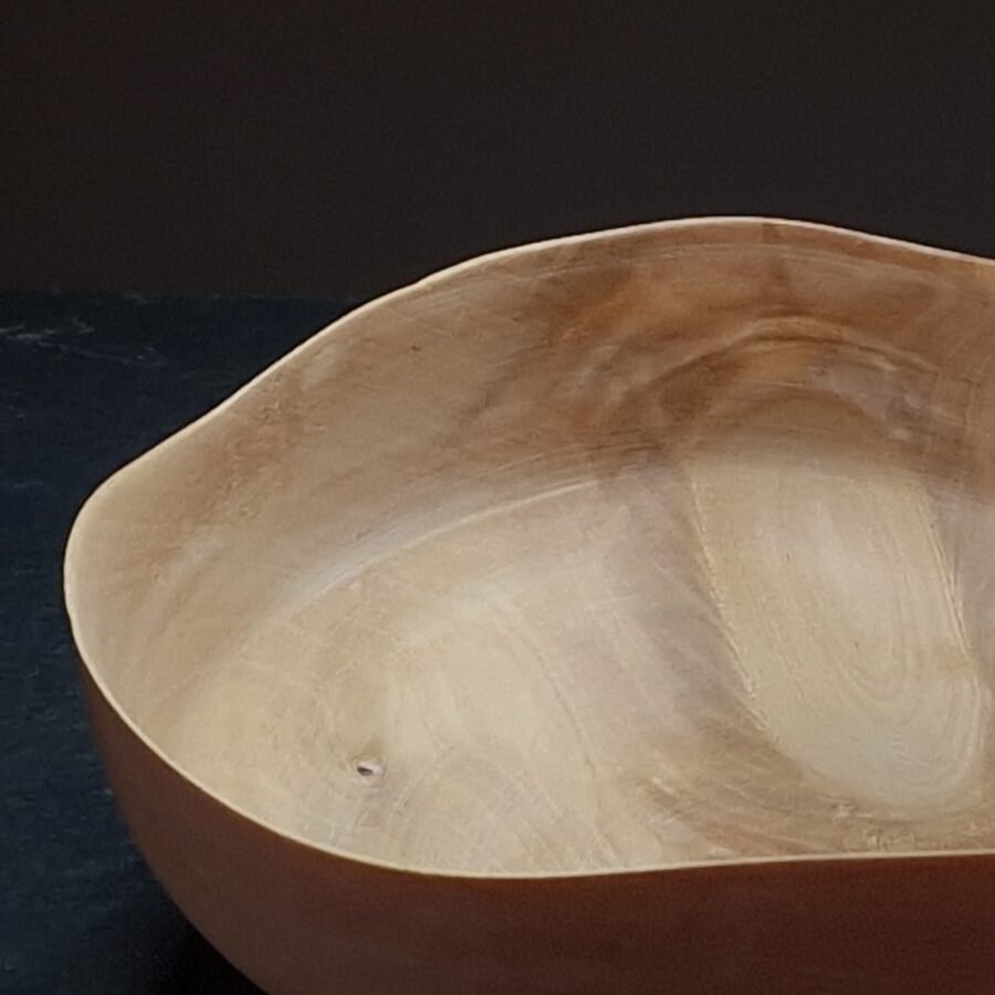 Warped Organic Form Birch Bowl