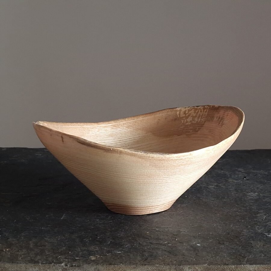 Ash wood live edge bowl