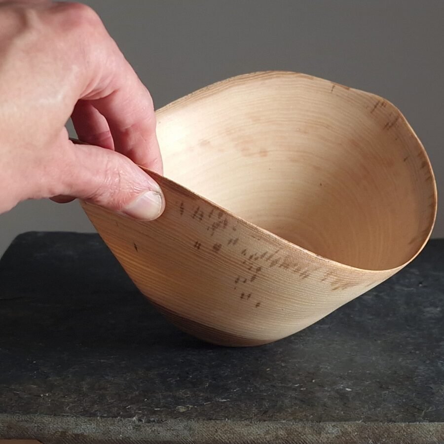 Wooden live edge bowl in Ash