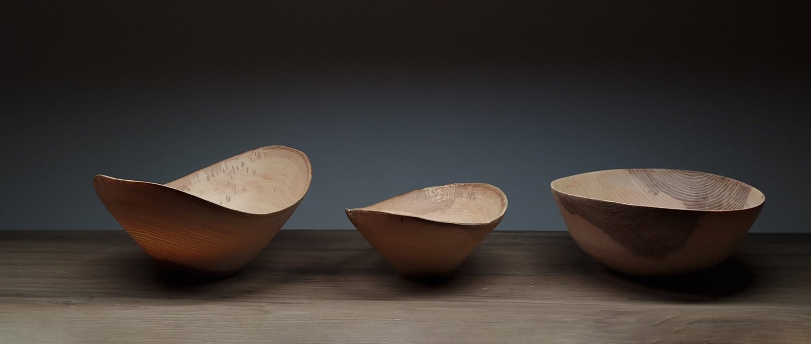 3 Wooden Ash Bowls scaled