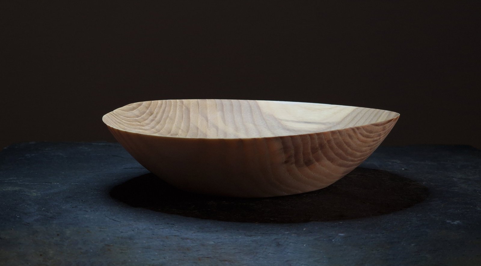 Artistic Turned Ash Bowl