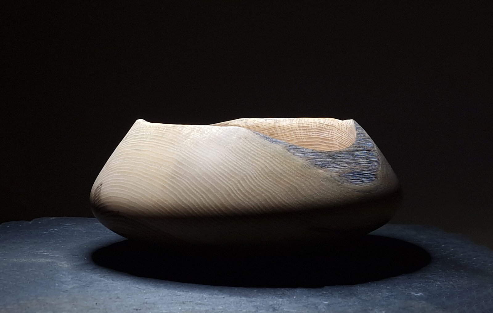 Live Edge Ash Wood Vessel Bowl scaled