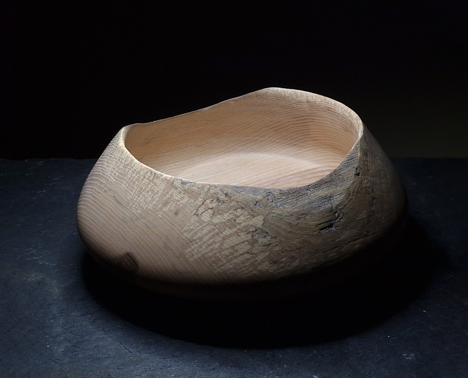 Live Edge Ash Wooden Vessel Bowl