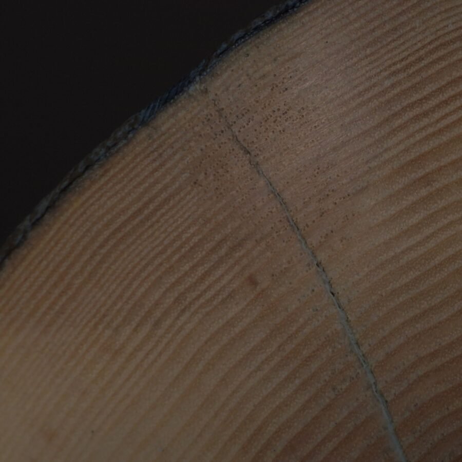 Close up - Hand-Turned Live Edge Knotty Ash Bowl