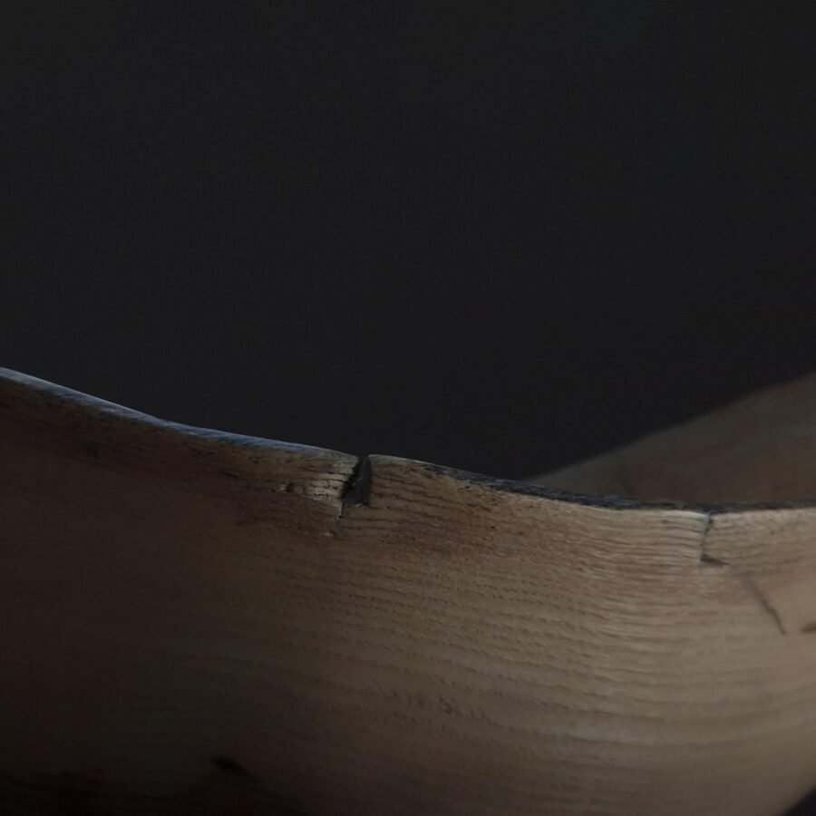 Knotty Live Edge Ash Wood Bowl