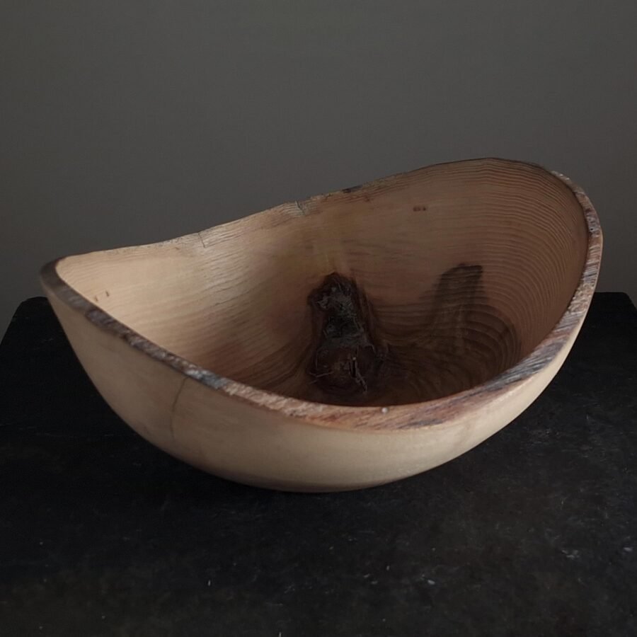 Hand-Turned Live Edge Knotty Ash Bowl