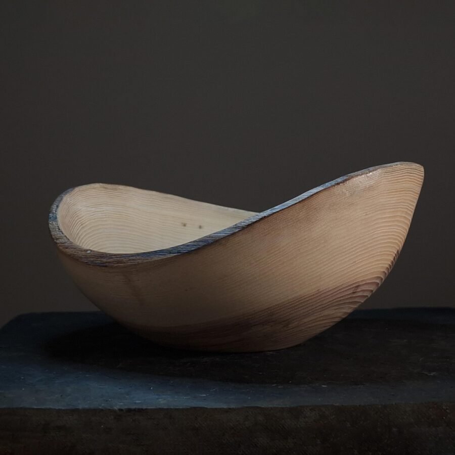 Knotty Wooden Bowl – Ash with Live Edge