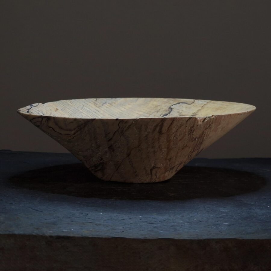 Light on Small Spalted Ash Bowl
