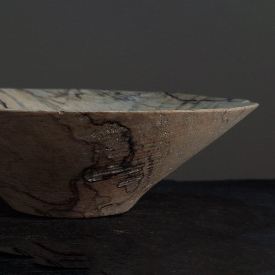 close up of a Small Spalted Ash Bowl