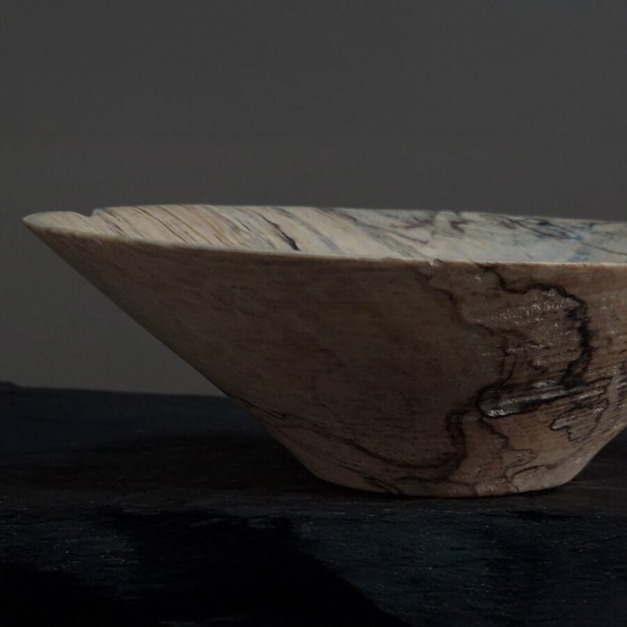 close up detail - Small Spalted Ash Bowl