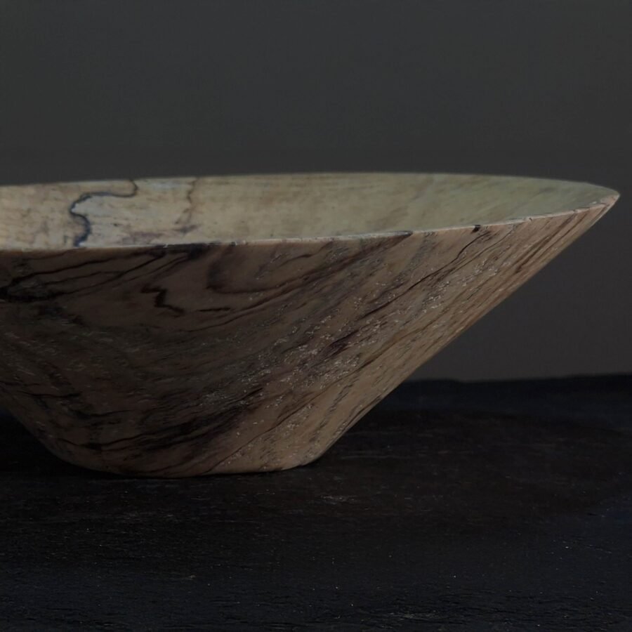 Small Spalted Ash Bowl close up