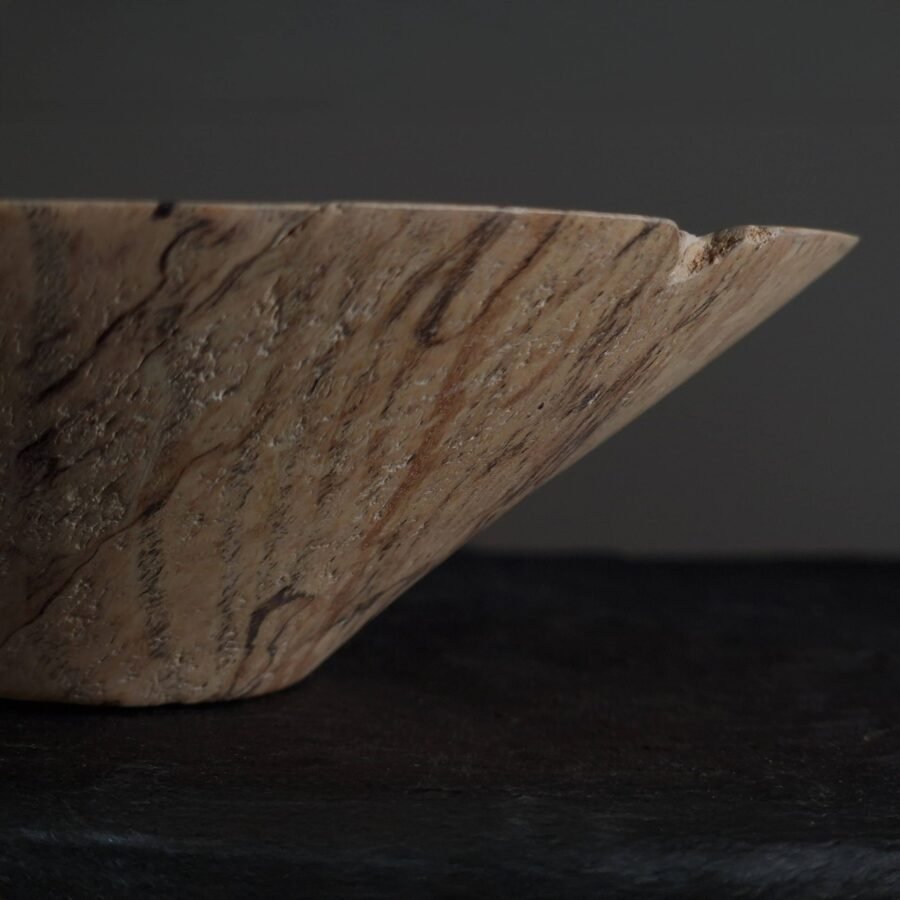 Small Spalted Ash Bowl - edge details