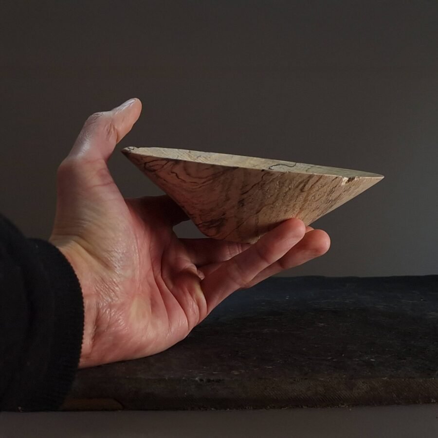 Size of Small Spalted Ash Bowl - in my hand