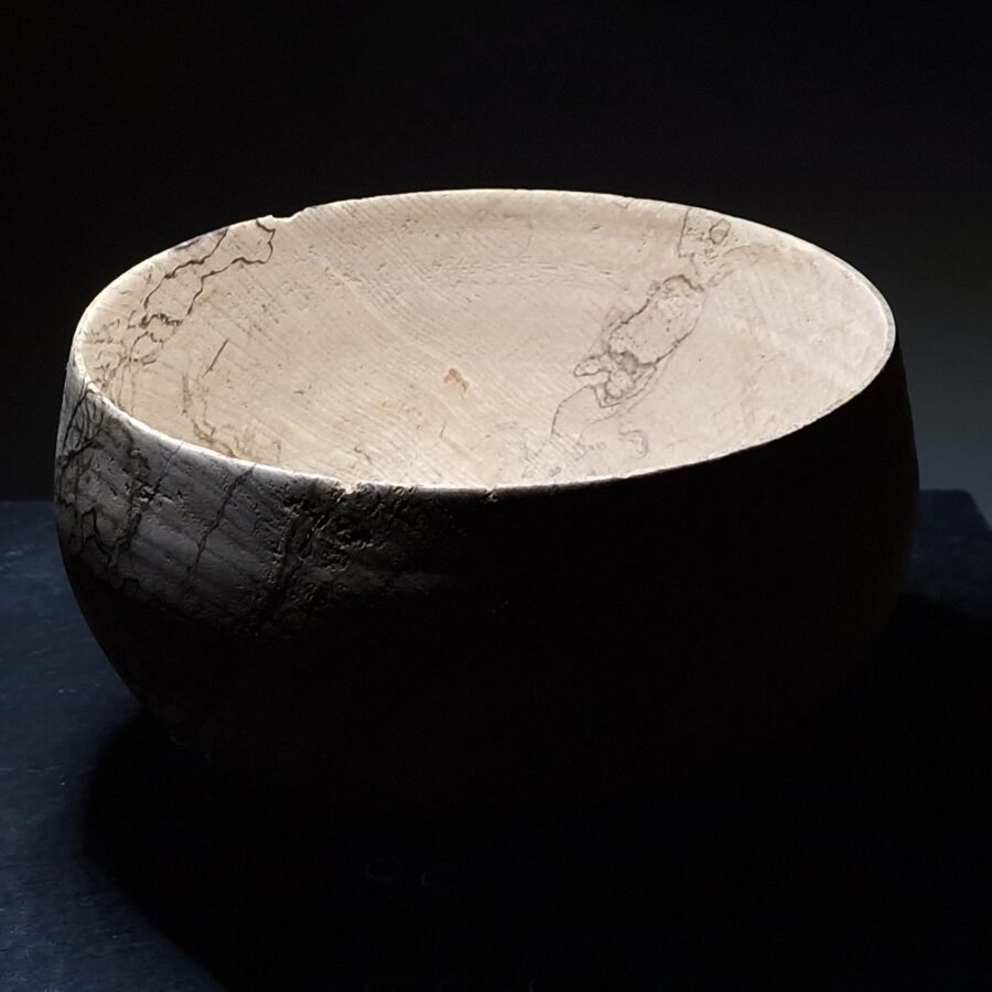 Large Wooden Bowl in Spalted Ash