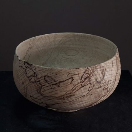 Spalted Ash Wooden Bowl Vessel 03 scaled