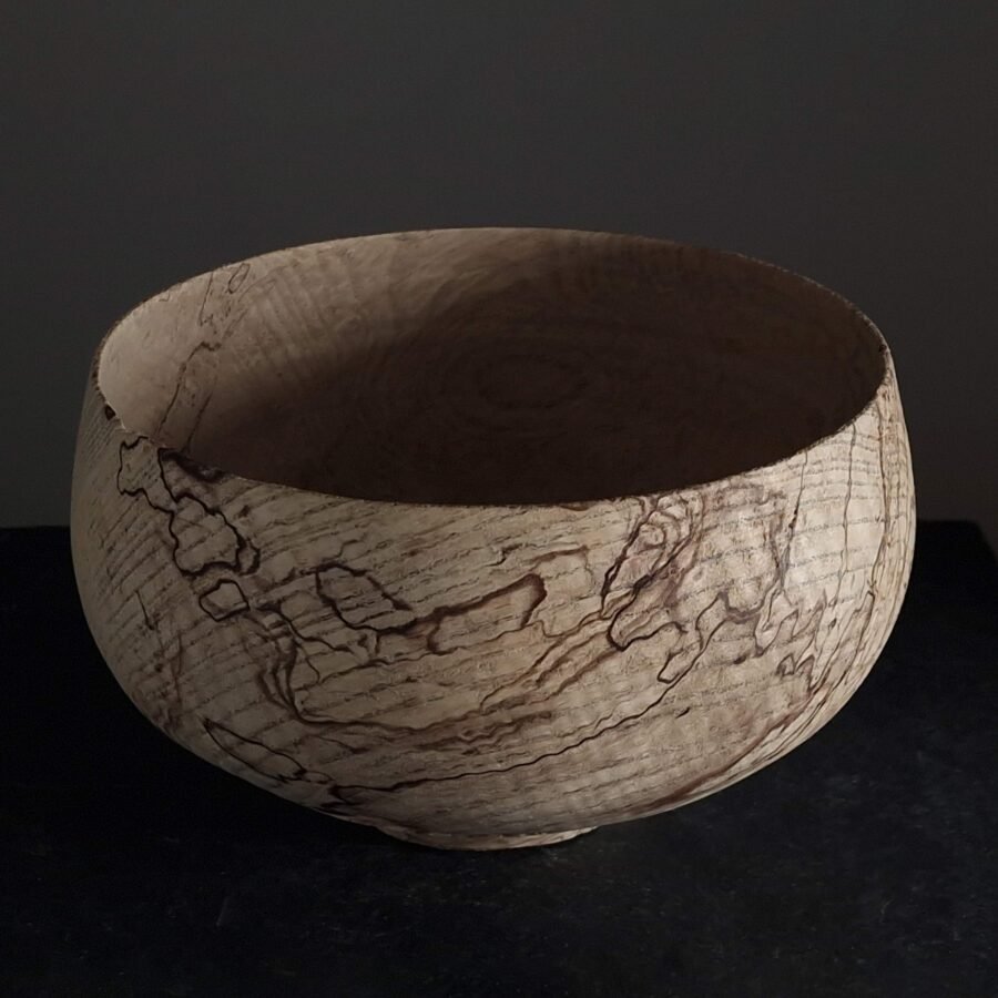 Large Spalted Ash Wood Bowl