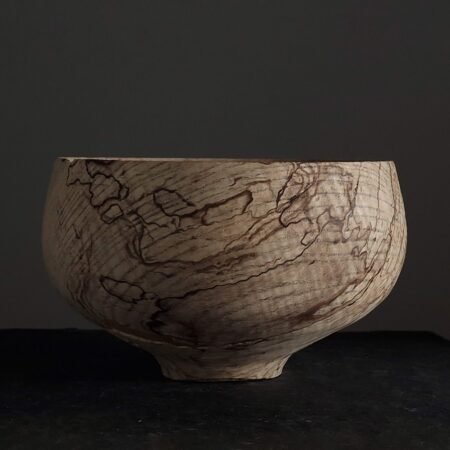 Spalted Ash Wooden Bowl Vessel 05 scaled