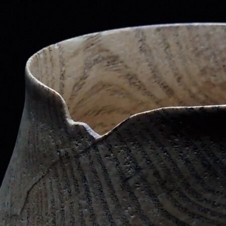 Spalted Ash Wooden Vase Vessel 06