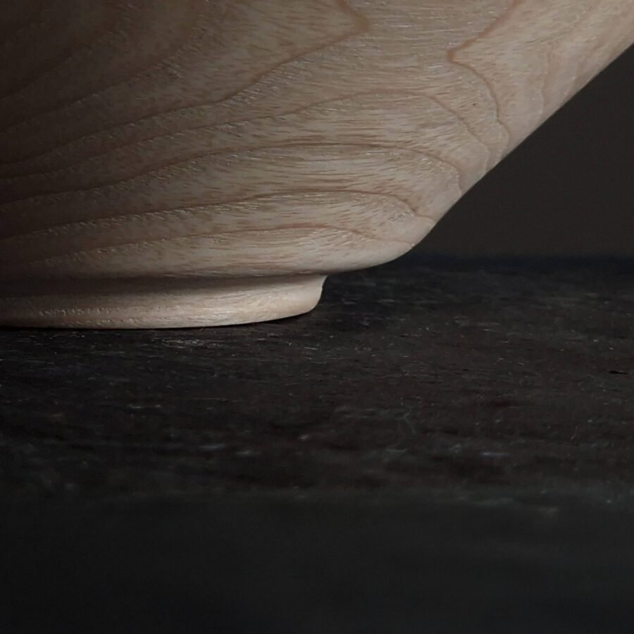 close up of Ash wooden bowl