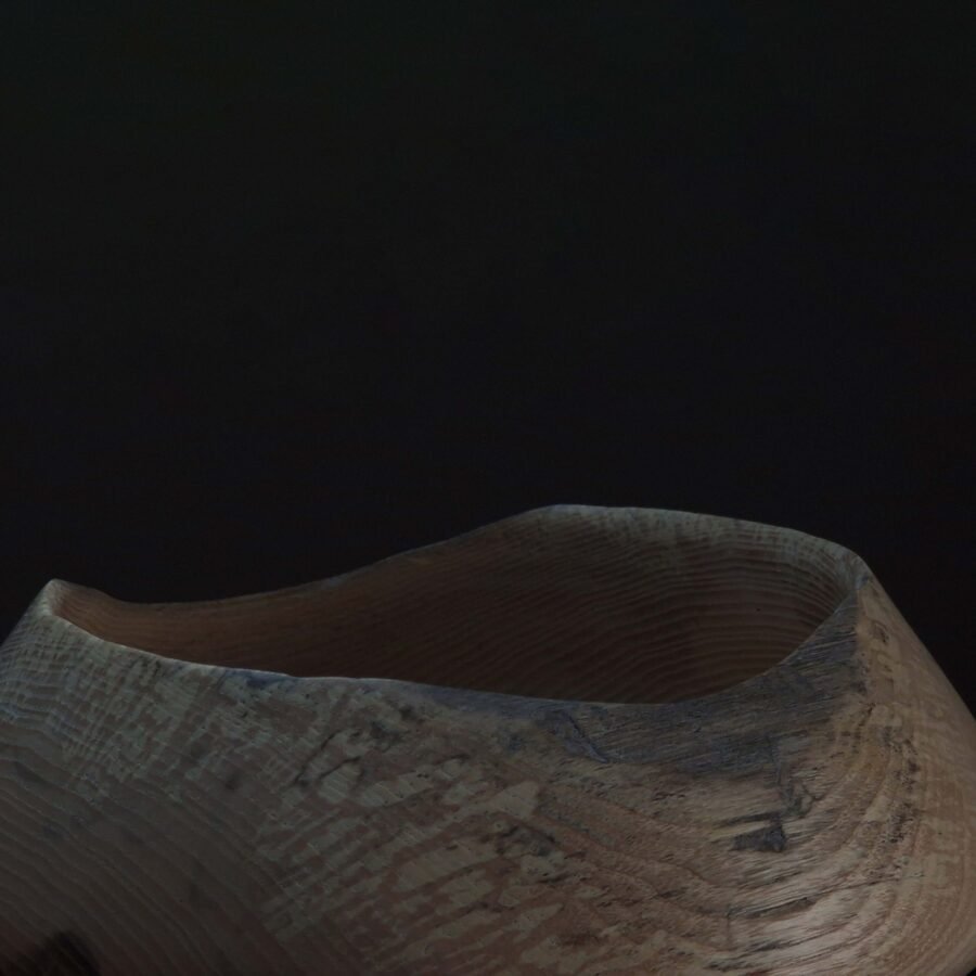 Detail of Live Edge Spalted Ash Vessel/Bowl