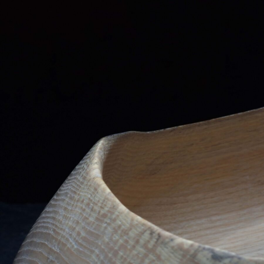 Close up of Live Edge Spalted Ash Vessel/Bowl