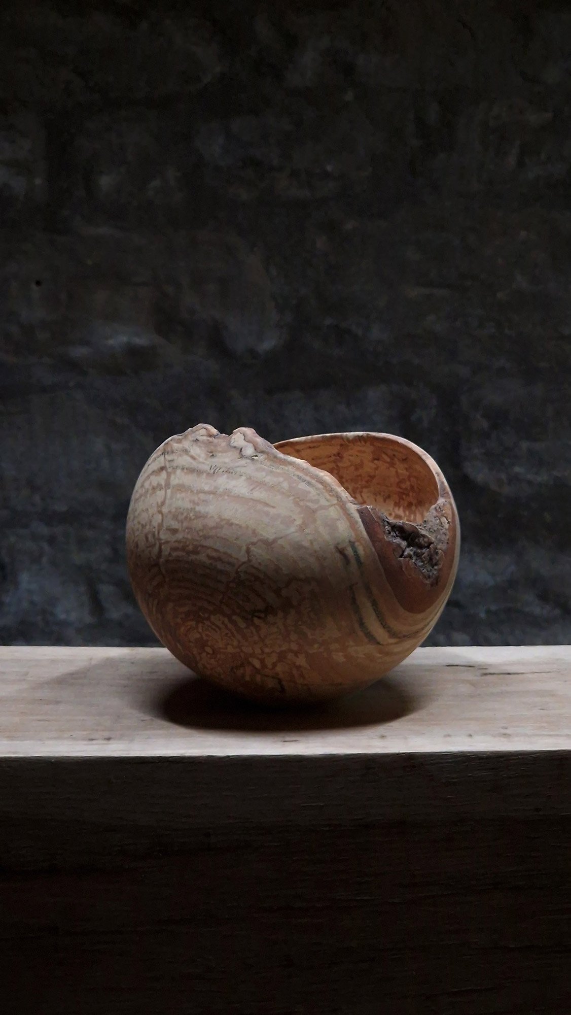 art in wood ash bowl