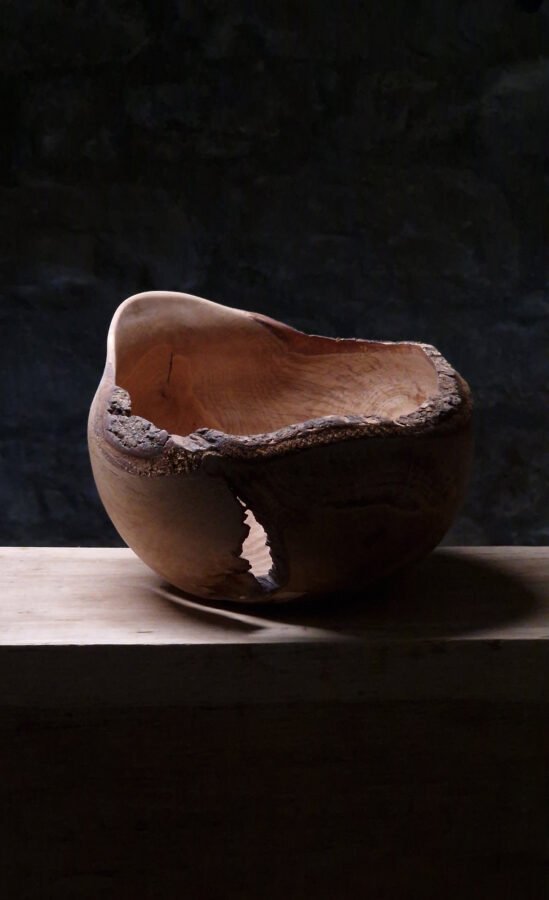 artisan display bowl in oak