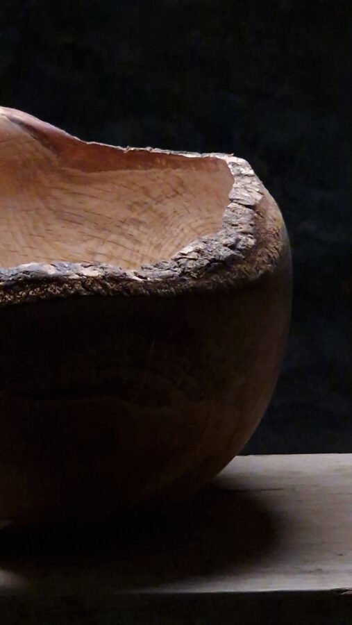 oak vessel display piece