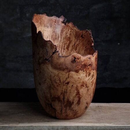 Sculptural Oak Burr Vessel with Live Edge III 02