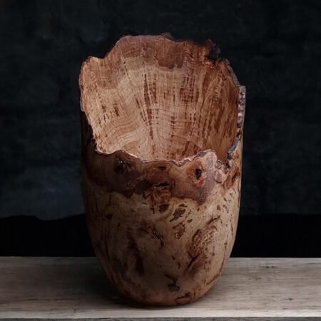 Sculptural Oak Burr Vessel with Live Edge III 04