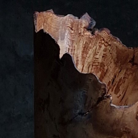 Sculptural Oak Burr Vessel with Live Edge III 06