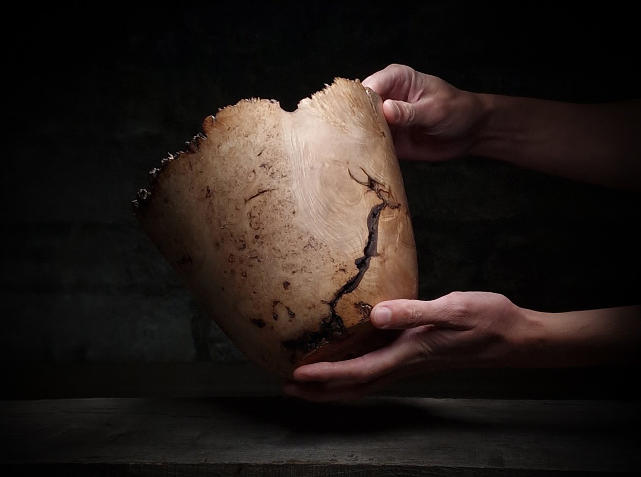Wood Art apple vessel Alexei Sawyer