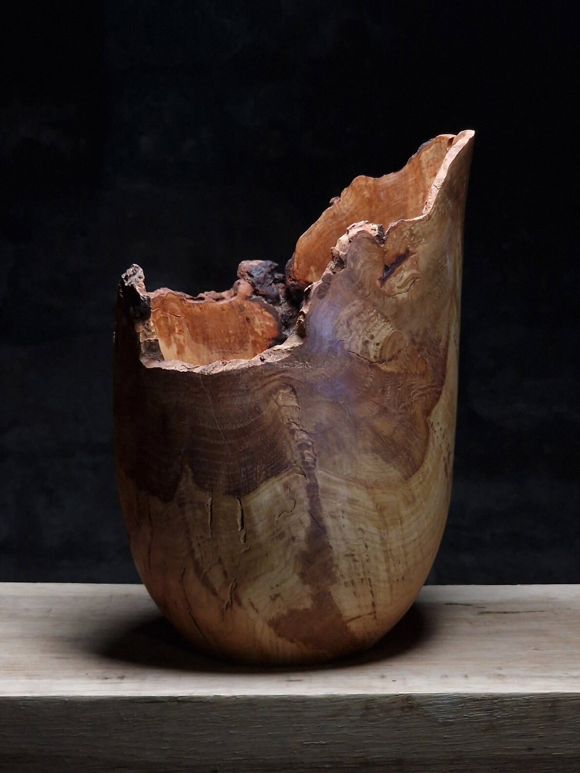 Oak Burr Live Edge Vessel 2