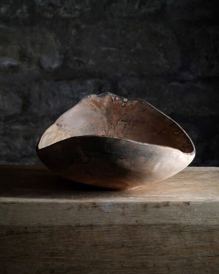 live edge silver birch bowl