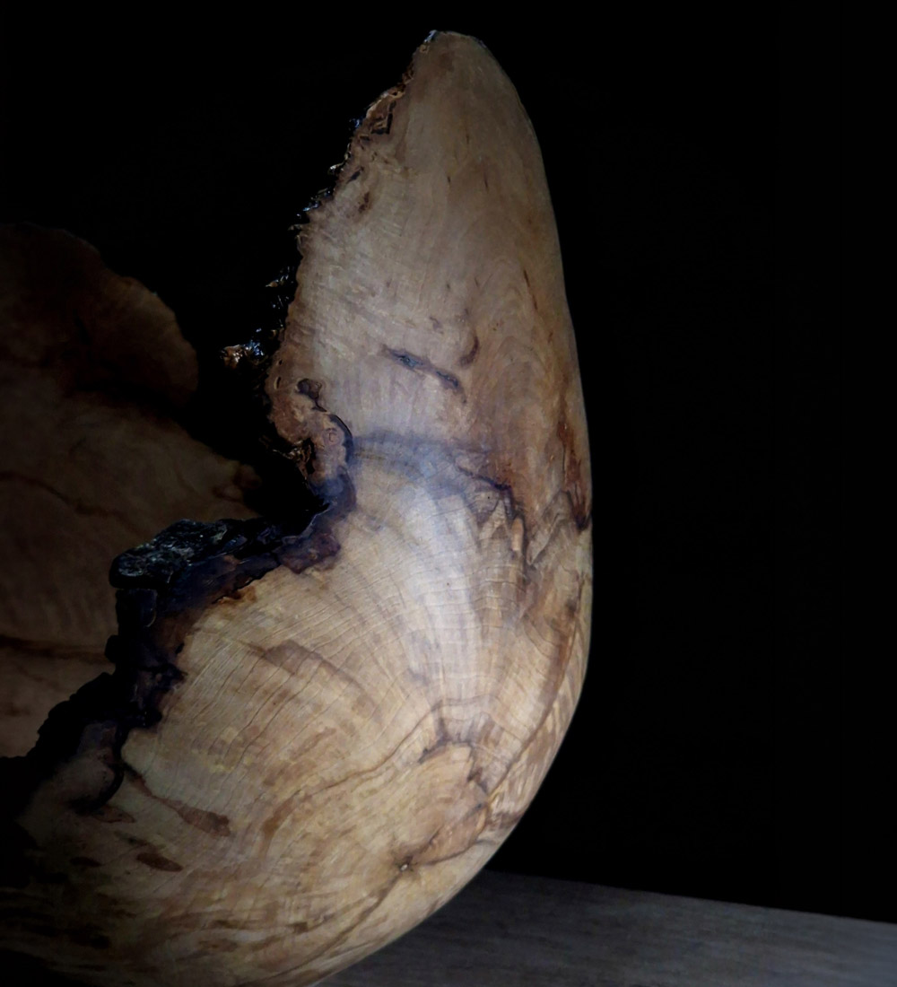 Apple wood vessel no.XI close up