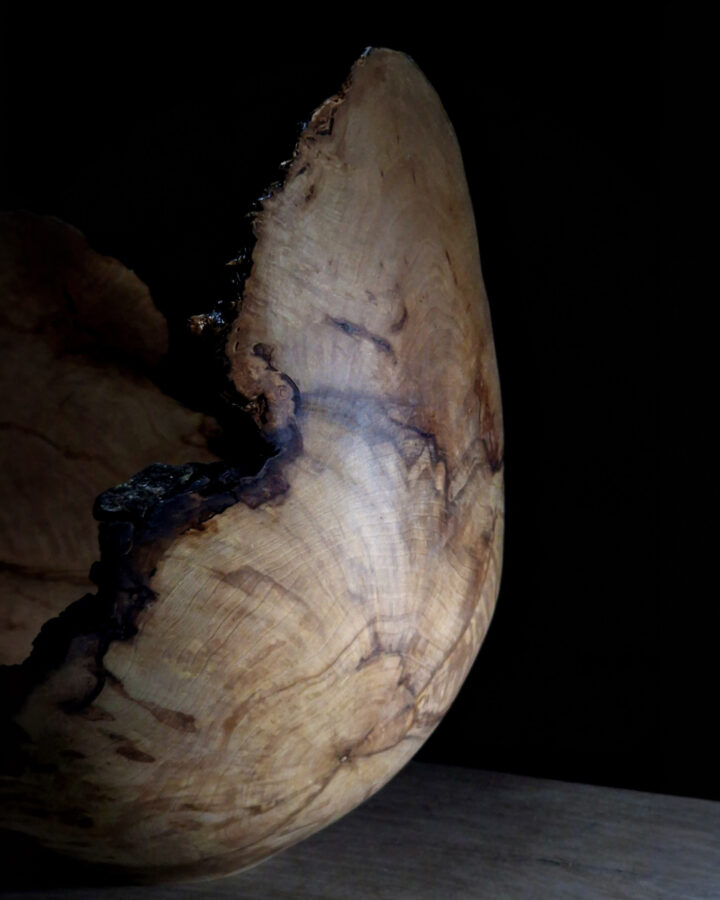 Apple wood vessel xi close up