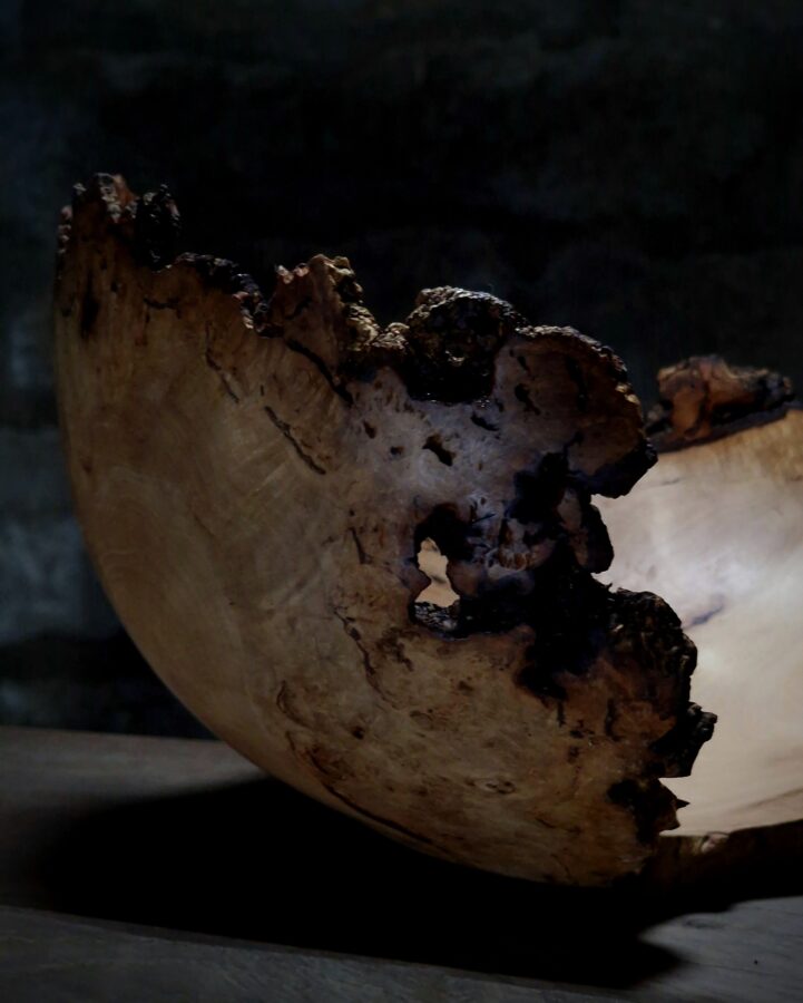 Apple wood vessel xii close upApple wood vessel X close up