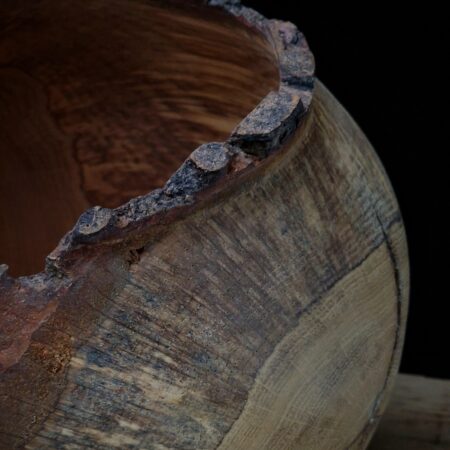 Eroded Rim Antique Style Oak Vessel 3