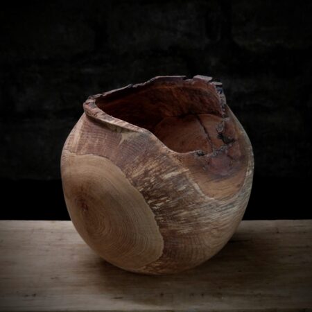 Eroded Rim Antique Style Oak Vessel 4