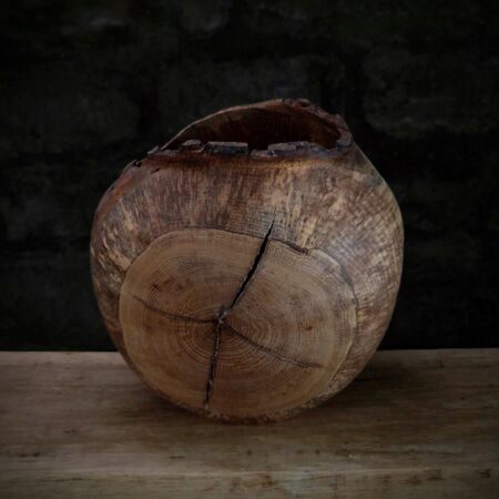 Eroded Rim Antique Style Oak Vessel 5